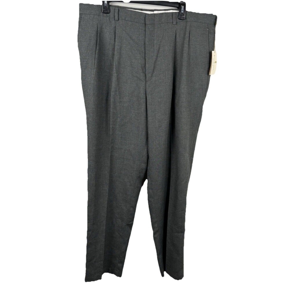 VTG Bill Blass Dress Business Men’s Pleated Pants  40x32 Gray/Grey - NWT